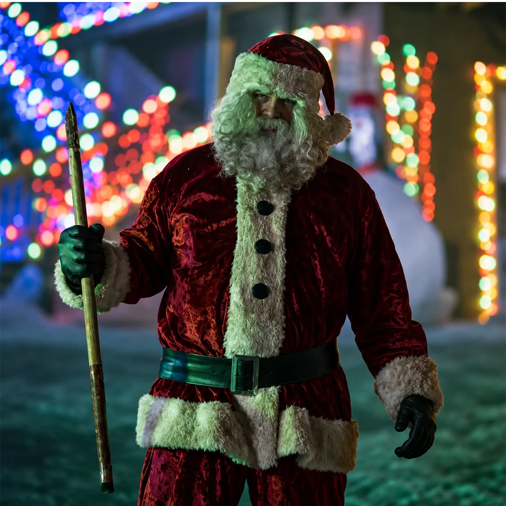 Violent Night David Harbour Red Santa Claus Jacket
