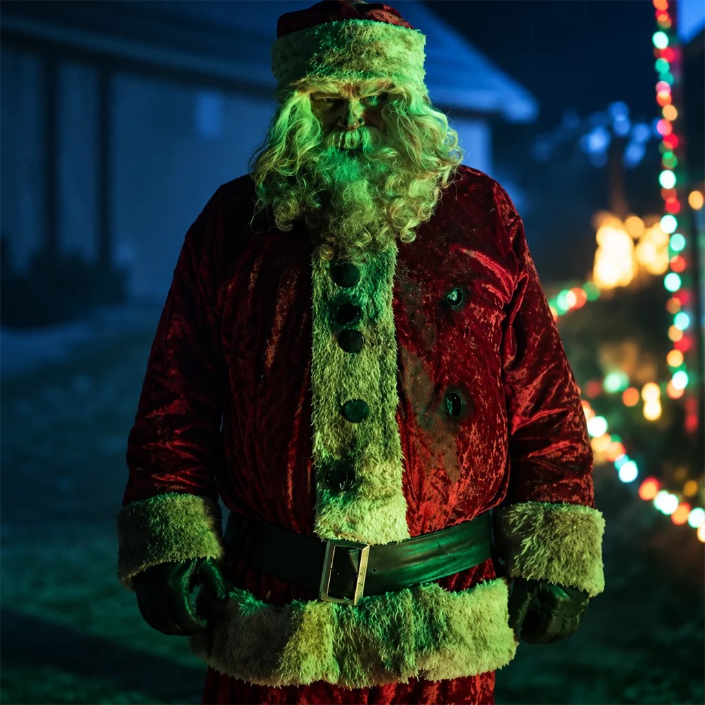 Violent Night David Harbour Red Santa Claus Jacket