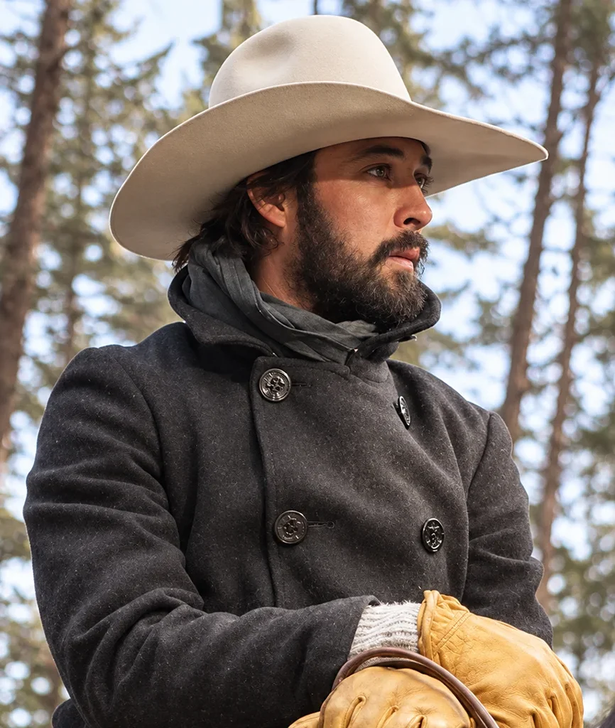 Yellowstone Ryan Bingham Walker Charcoal Gray Wool Peacoat
