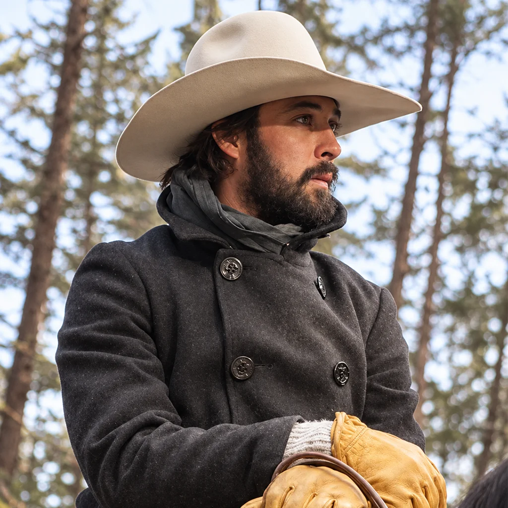 Yellowstone Ryan Bingham Walker Charcoal Gray Wool Peacoat