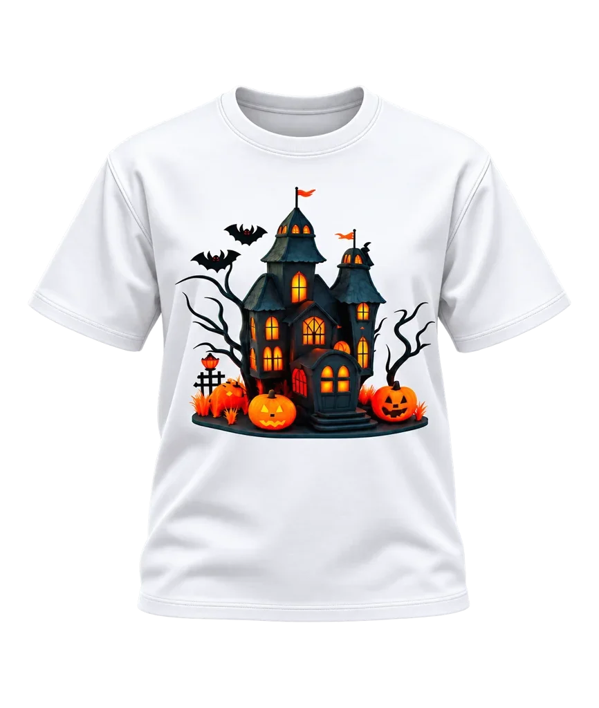 Wednesday Haunted House Spooky White T-Shirt