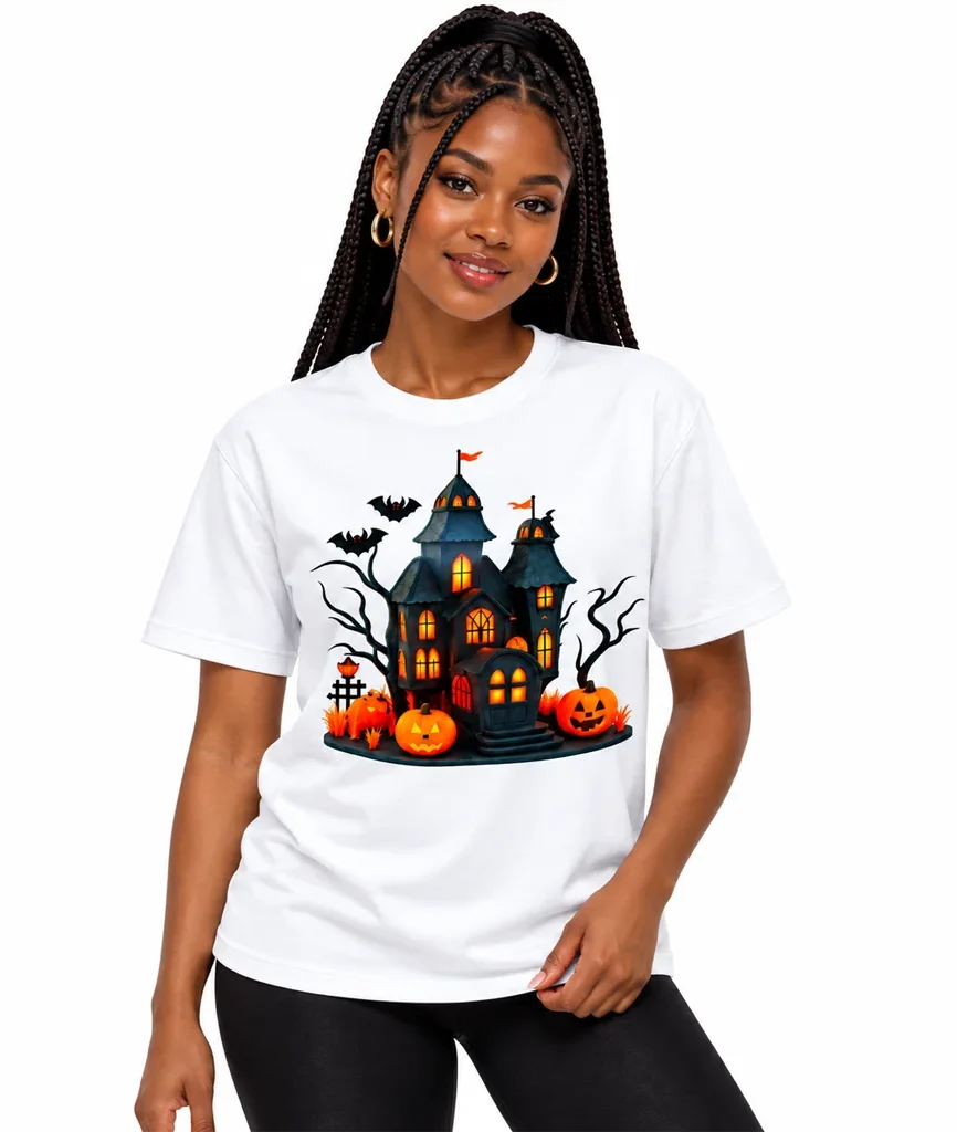 Wednesday Haunted House Spooky White T-Shirt