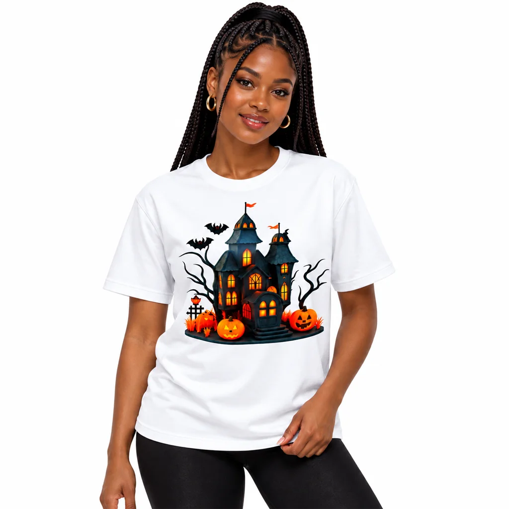 Wednesday Haunted House Spooky White T-Shirt