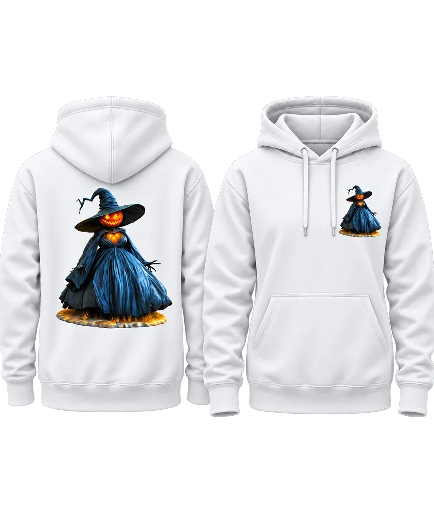 Wicked Pumpkin Witch Dress Dual-Print Hoodie