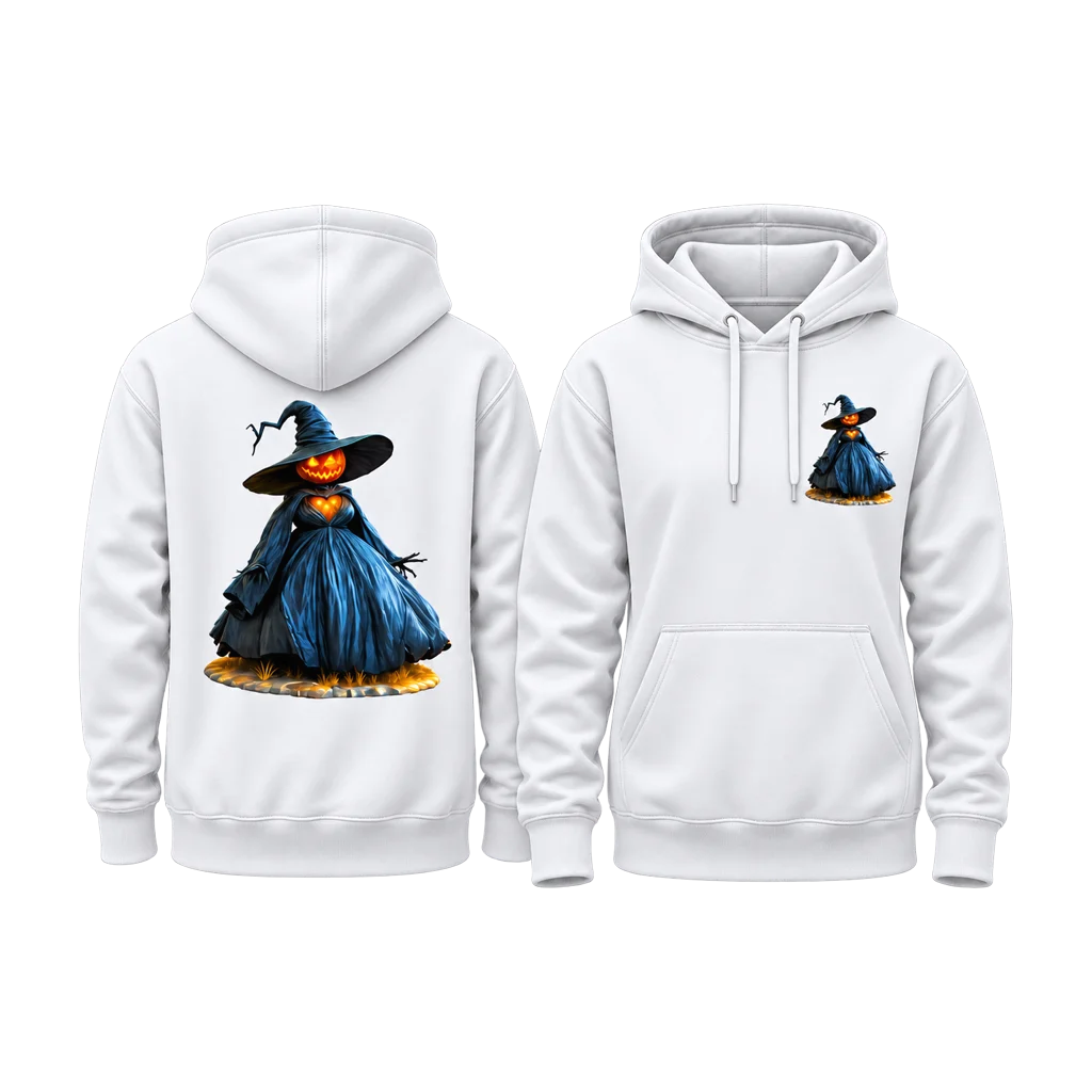 Wicked Pumpkin Witch Dress Dual-Print Hoodie