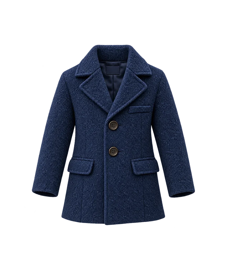 Wildwood Peyton Elizabeth Lee Blue Wool Coat