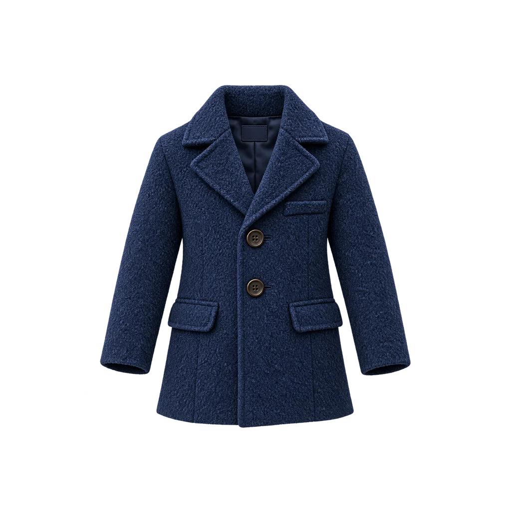 Wildwood Peyton Elizabeth Lee Blue Wool Coat