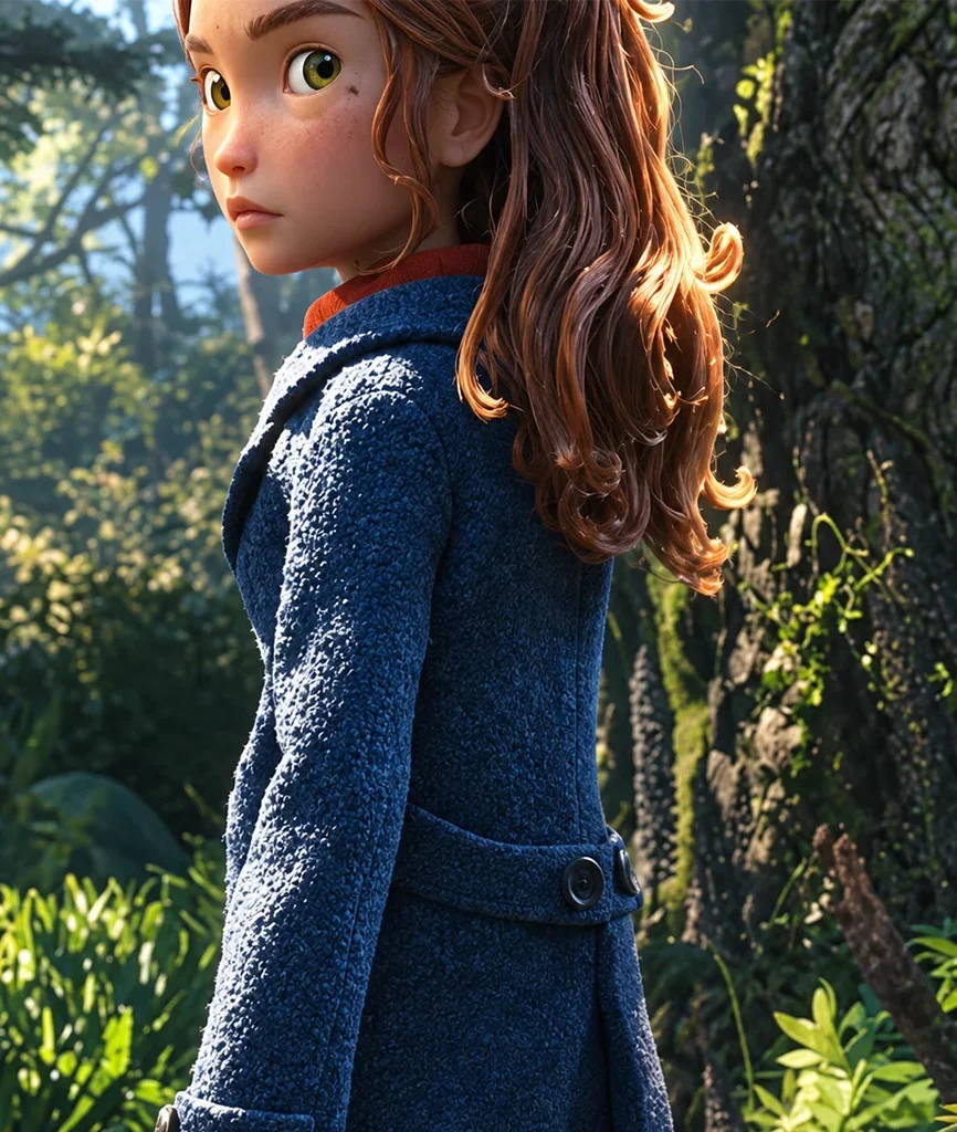 Wildwood Peyton Elizabeth Lee Blue Wool Coat