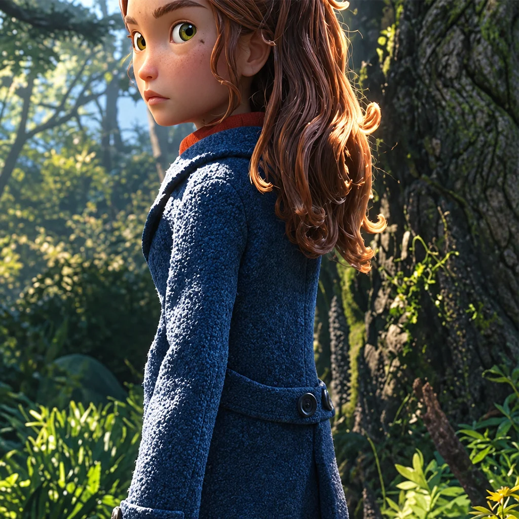 Wildwood Peyton Elizabeth Lee Blue Wool Coat