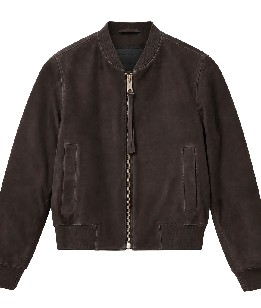 Women’s Premium Minimalist Suede Bomber Jacket