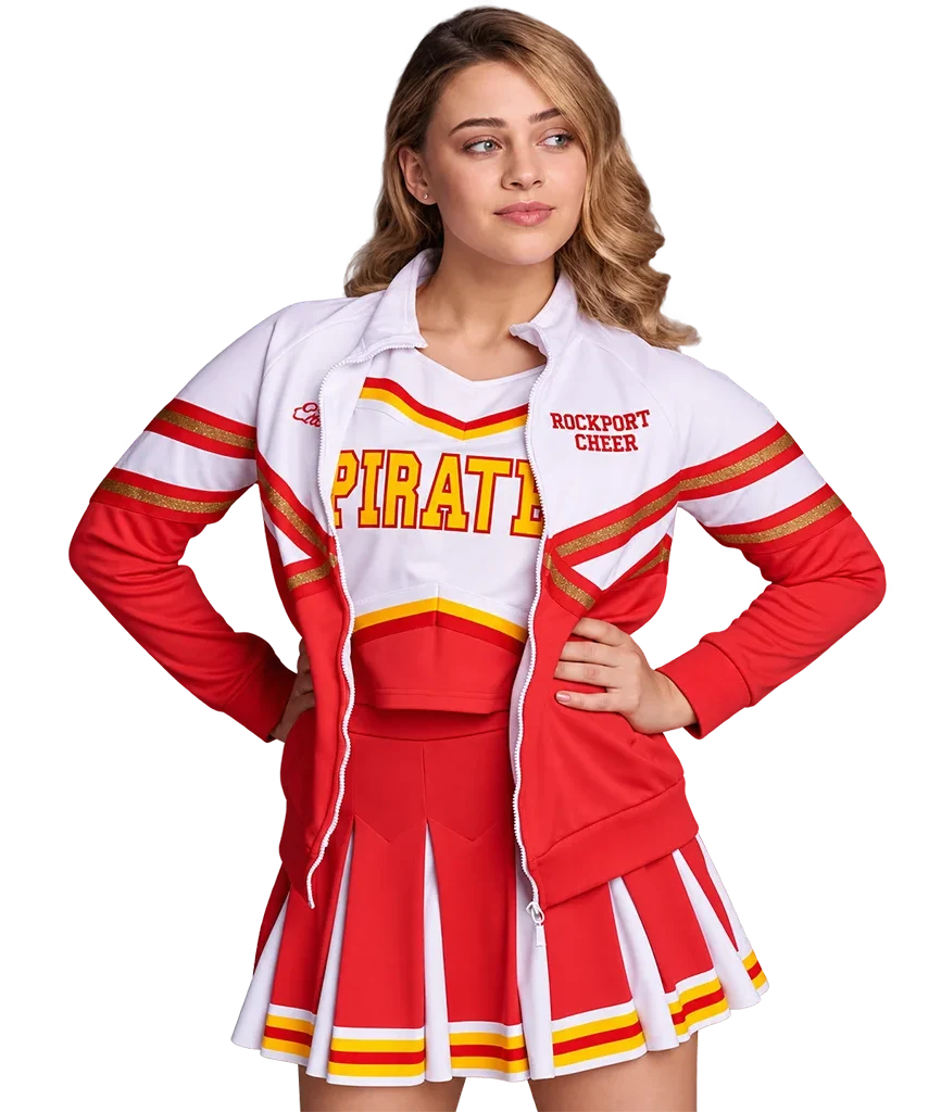 Josephine Langford 2019 Movie After Tessa Young Rockport Pirates Cheerleader Red White Jacket