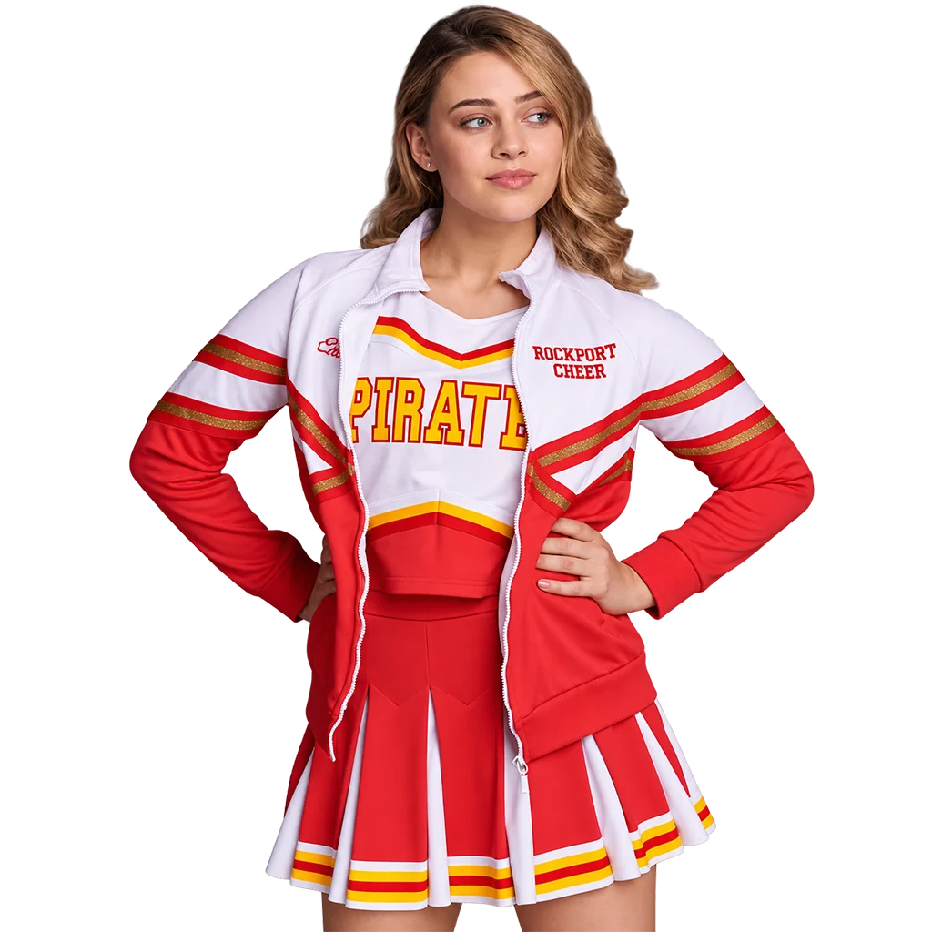 Josephine Langford 2019 Movie After Tessa Young Rockport Pirates Cheerleader Red White Jacket