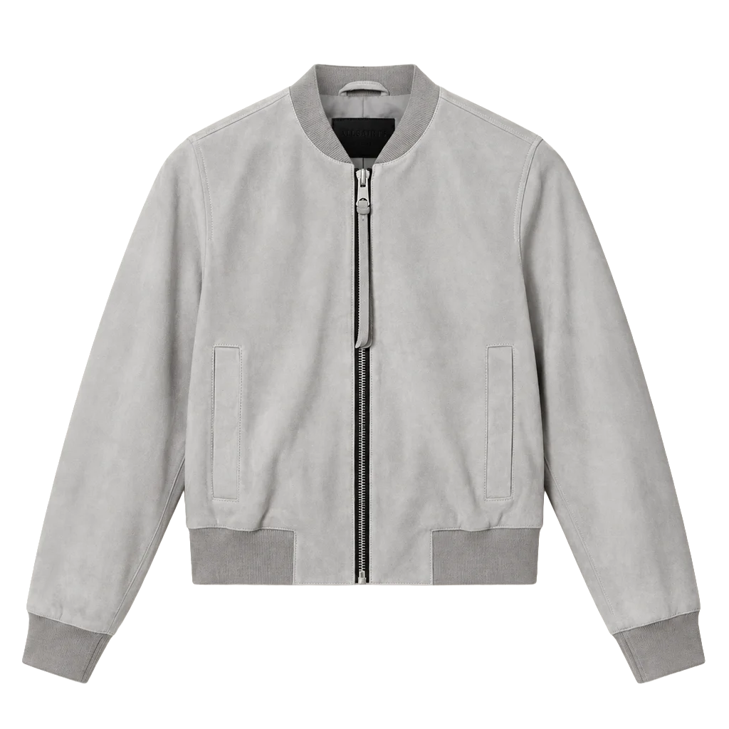 Women’s Premium Minimalist Suede Bomber Jacket