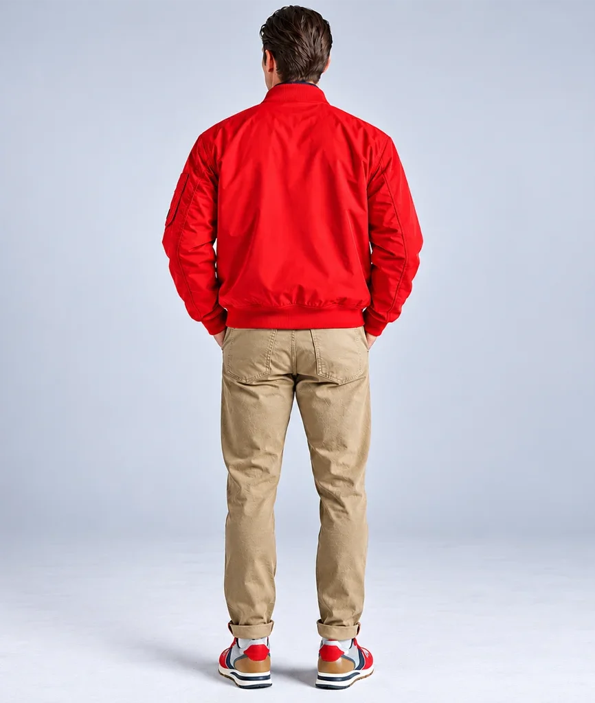 Woolrich Men’s Red Urban Flight Bomber Jacket