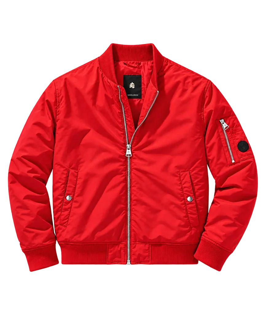 Woolrich Men’s Red Urban Flight Bomber Jacket