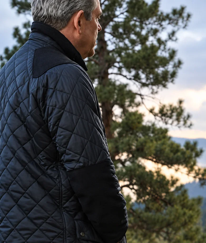Yellowstone Dan Jenkins Danny Huston Black Quilted Jacket