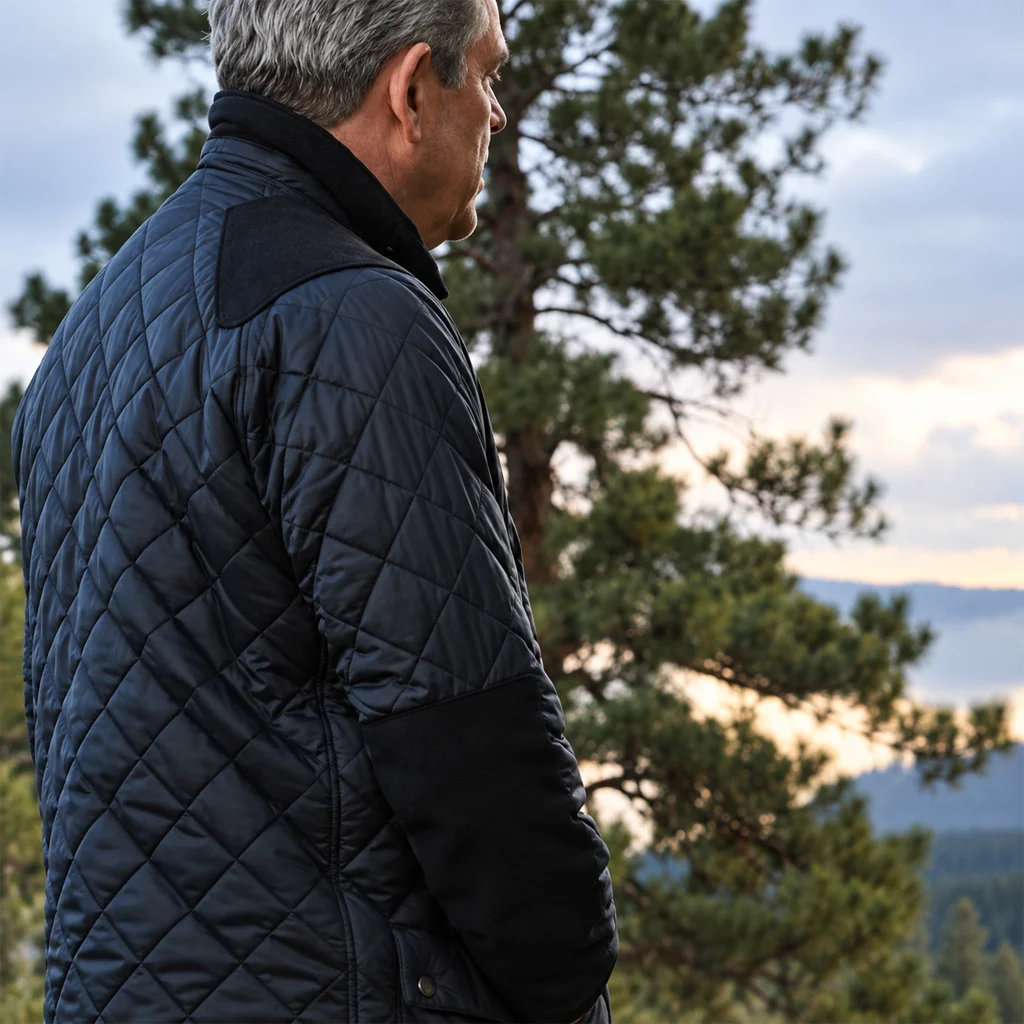 Yellowstone Dan Jenkins Danny Huston Black Quilted Jacket