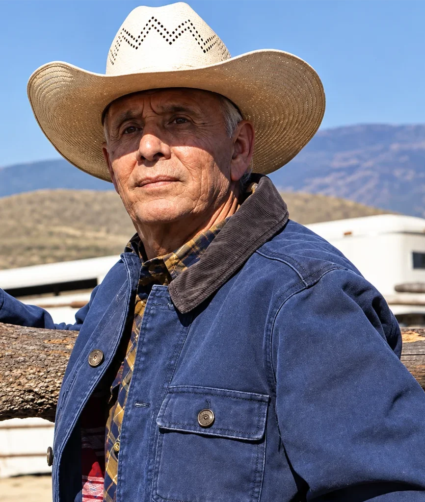 Yellowstone Felix Long Rudy Ramos Blue Cotton Jacket