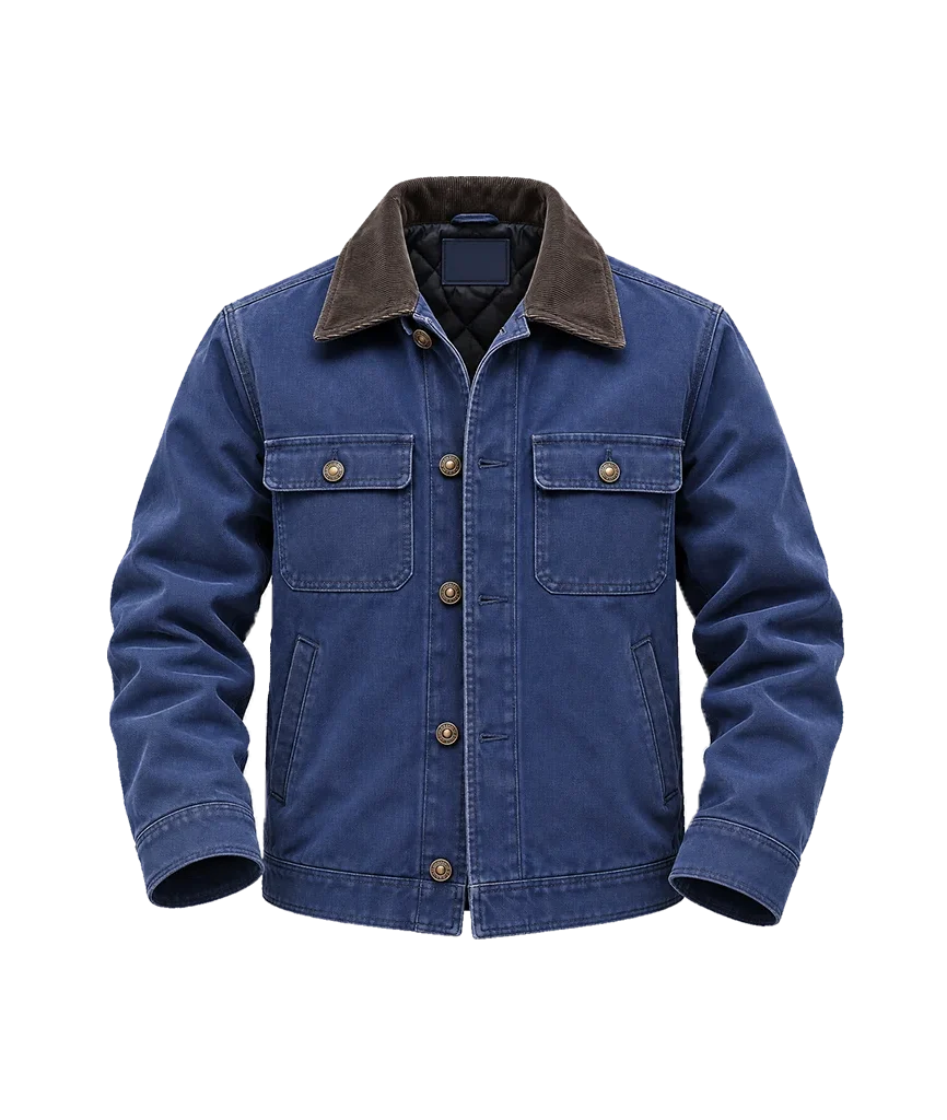 Yellowstone Felix Long Rudy Ramos Blue Cotton Jacket