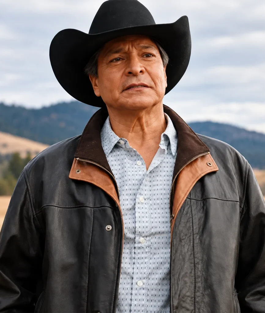 Yellowstone Thomas Rainwater Gil Birmingham Black Leather Jacket