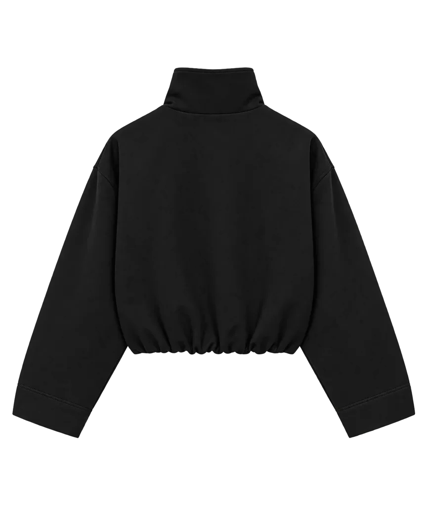 Zara Women’s Black Stand-Up Collar Bomber Jacket