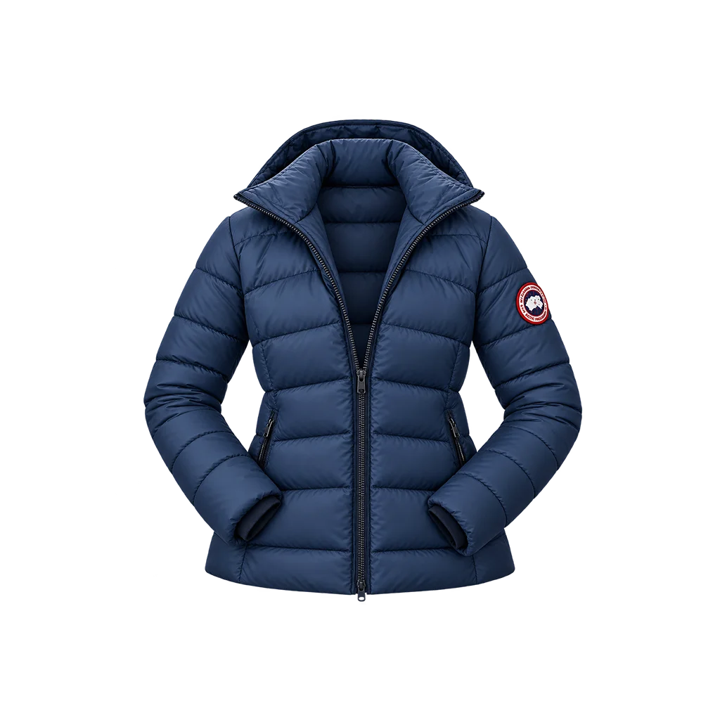 Zoey Miller The Other Zoey Josephine Langford Blue Quilted Hooded Jacket