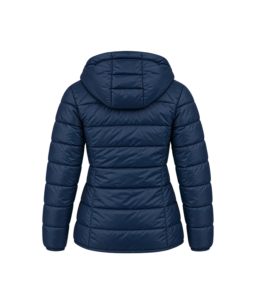 Zoey Miller The Other Zoey Josephine Langford Blue Quilted Hooded Jacket