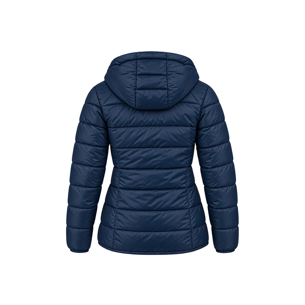 Zoey Miller The Other Zoey Josephine Langford Blue Quilted Hooded Jacket