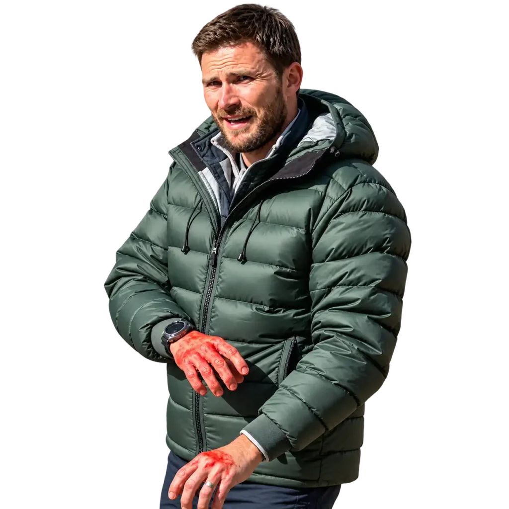 Alarum Scott Eastwood Green Puffer Hooded Jacket
