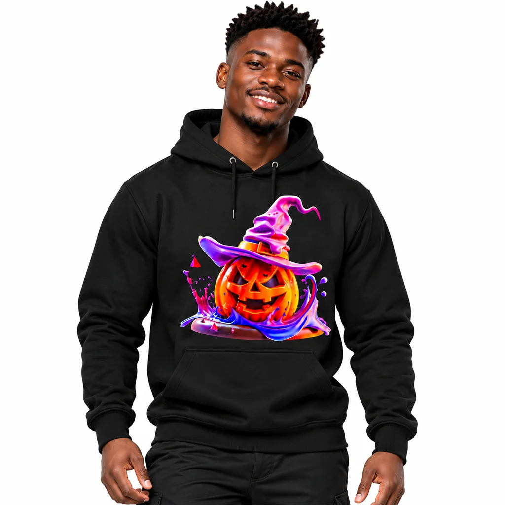 Alice in Wonderland Cheshire Cat Witch Hat Pumpkin Hoodie