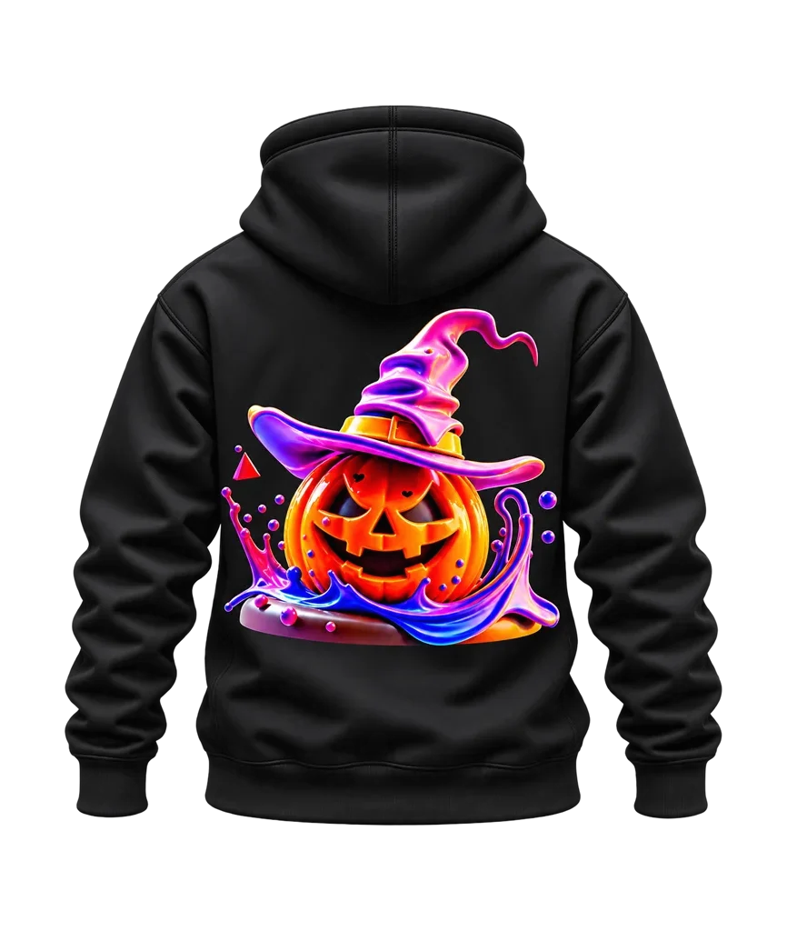 Alice in Wonderland Cheshire Cat Witch Hat Pumpkin Dual-Print Hoodie