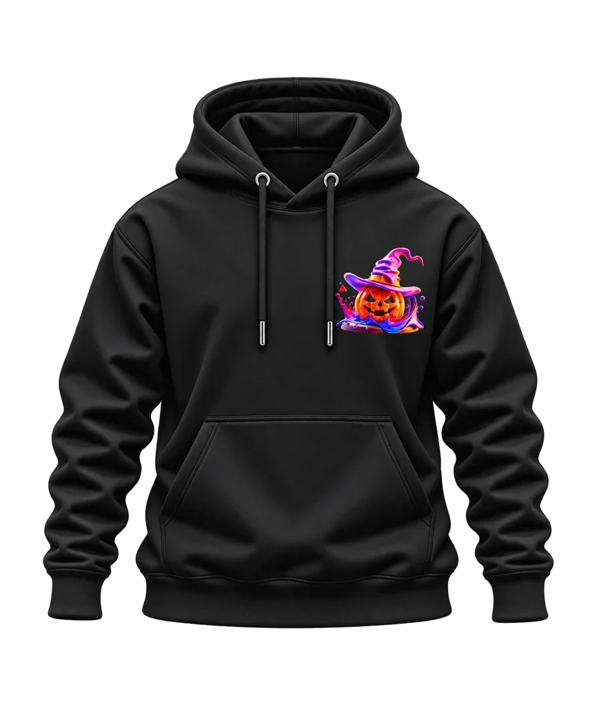 Alice in Wonderland Cheshire Cat Witch Hat Pumpkin Dual-Print Hoodie