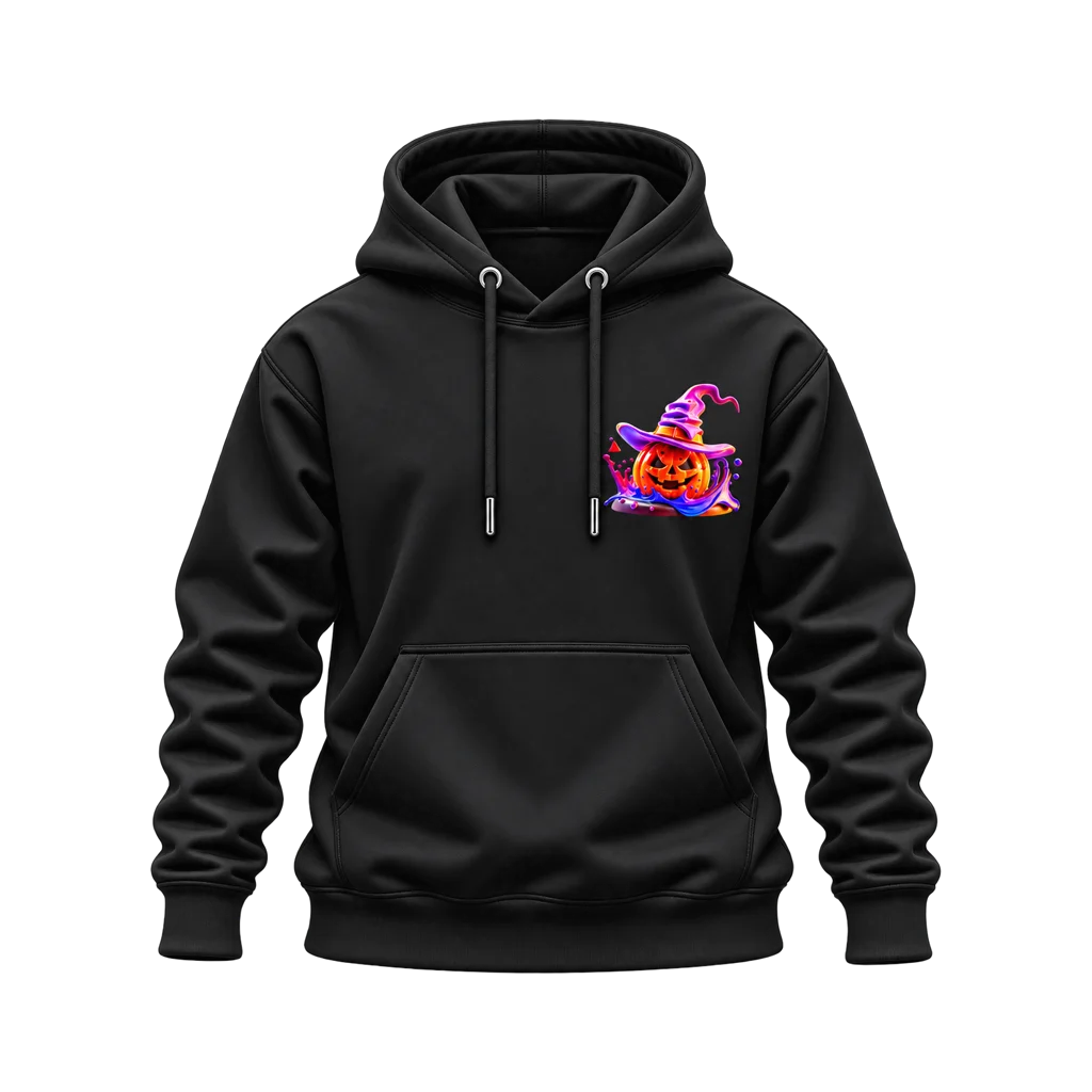 Alice in Wonderland Cheshire Cat Witch Hat Pumpkin Dual-Print Hoodie