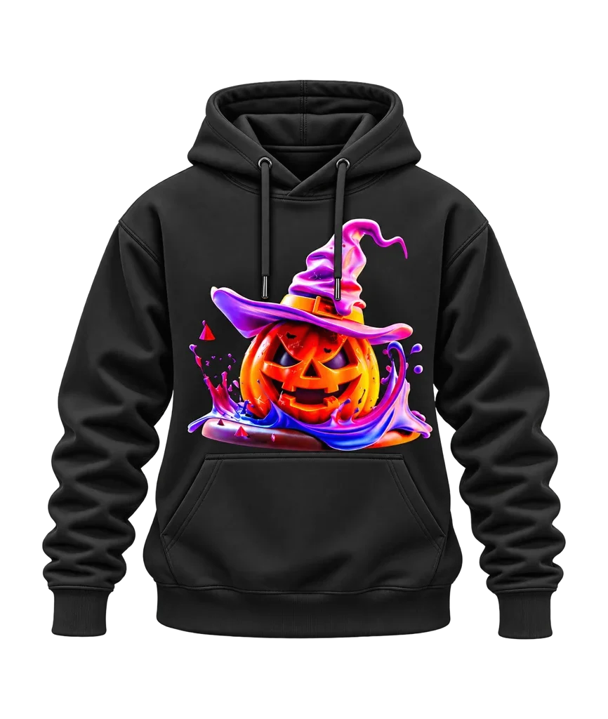 Alice in Wonderland Cheshire Cat Witch Hat Pumpkin Hoodie