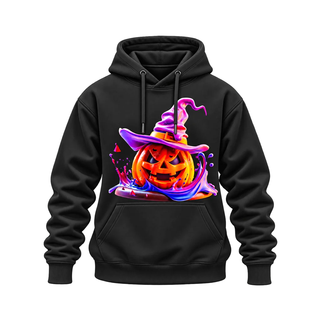 Alice in Wonderland Cheshire Cat Witch Hat Pumpkin Hoodie
