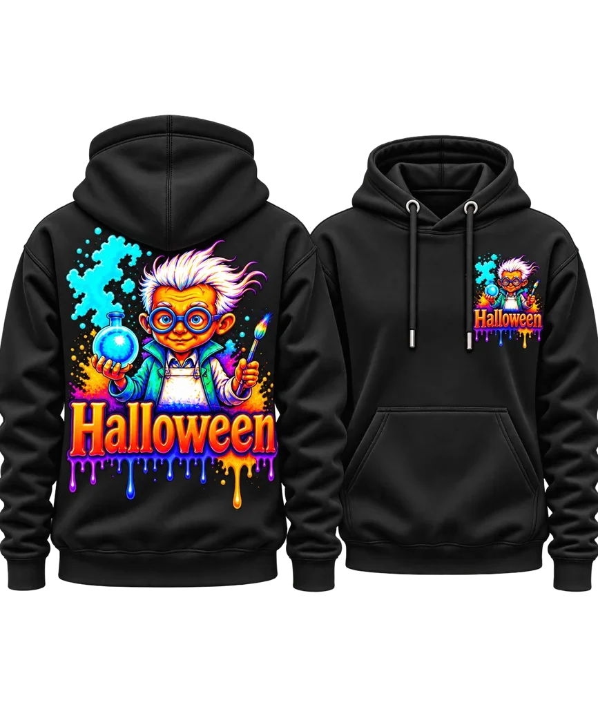 Back to the Future Mad Scientist Halloween Dual-Print Hoodie