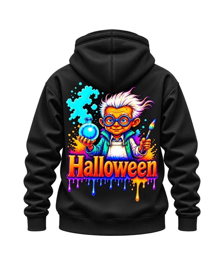 Back to the Future Mad Scientist Halloween Dual-Print Hoodie