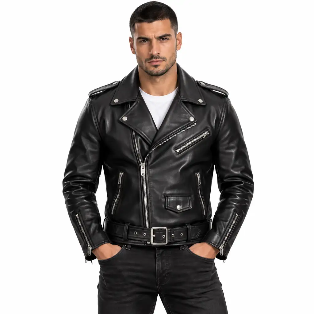 Black Double Rider Leather Jacket