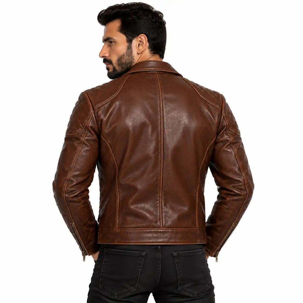 Brown Classic Moto Leather Jacket