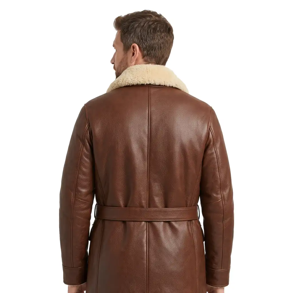 Brown Shearling Leather Jacket