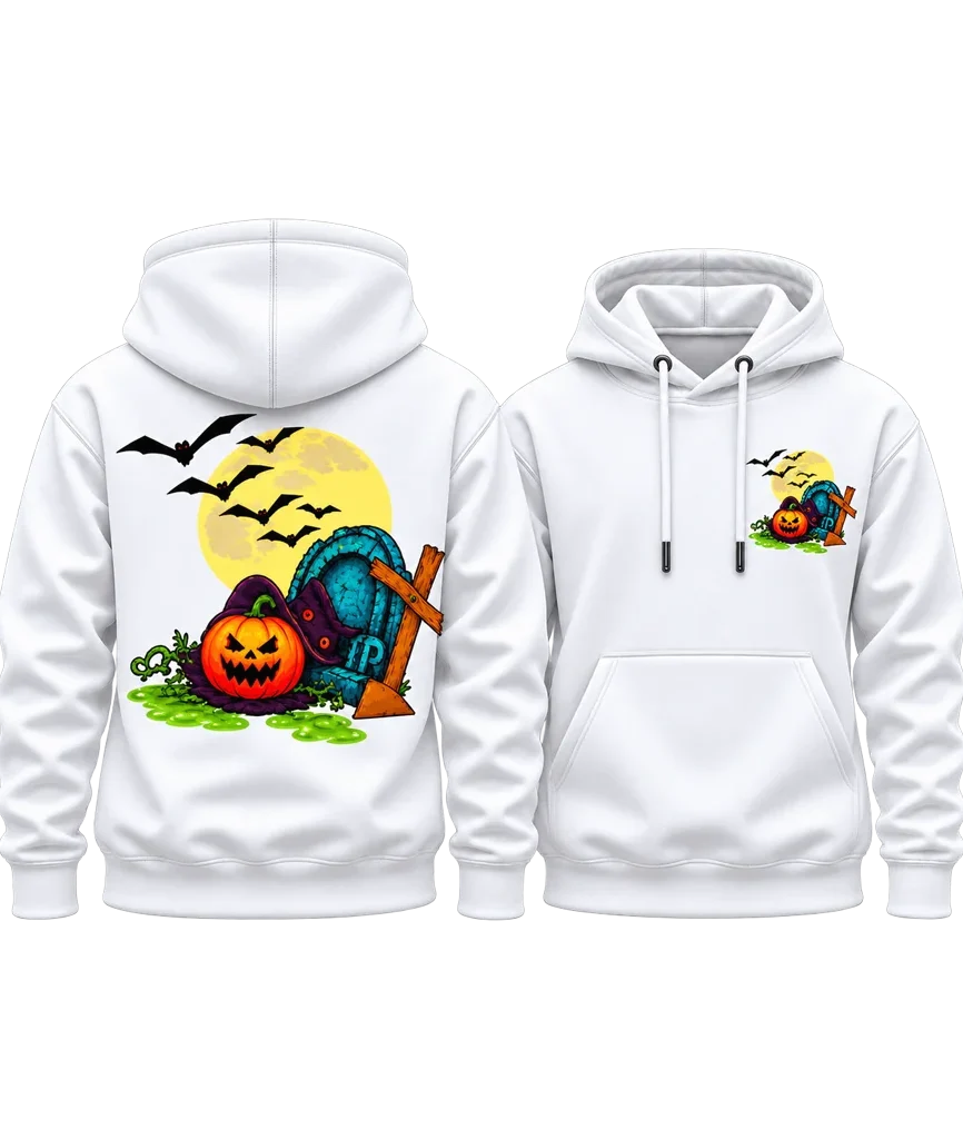 Castlevania Halloween Graveyard Pumpkin Dual-Print Hoodie