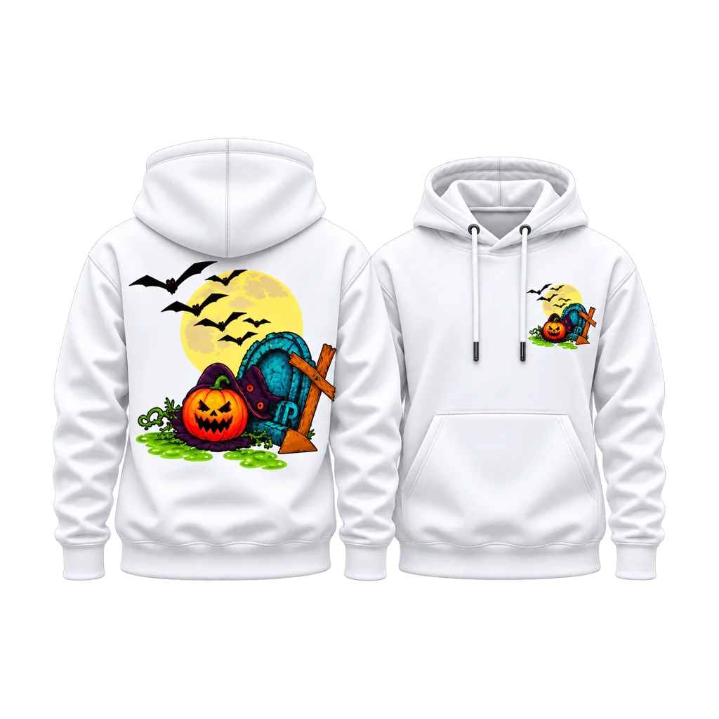 Castlevania Halloween Graveyard Pumpkin Dual-Print Hoodie