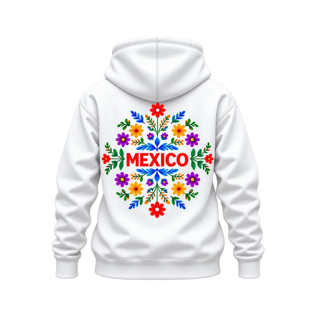 Coco Mexico Floral Folk Art Dual-Print Hoodie