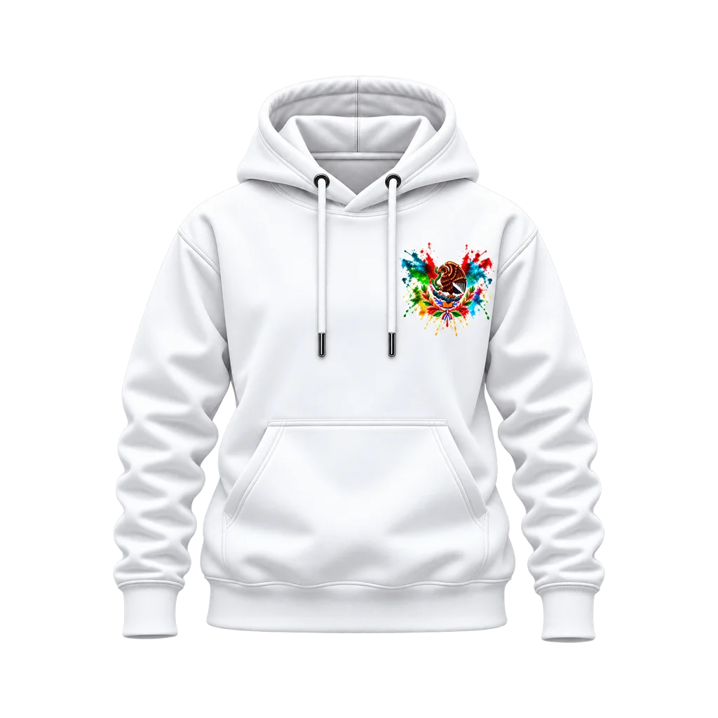 Coco Mexico Watercolor Splash Eagle Dual-Print Hoodie