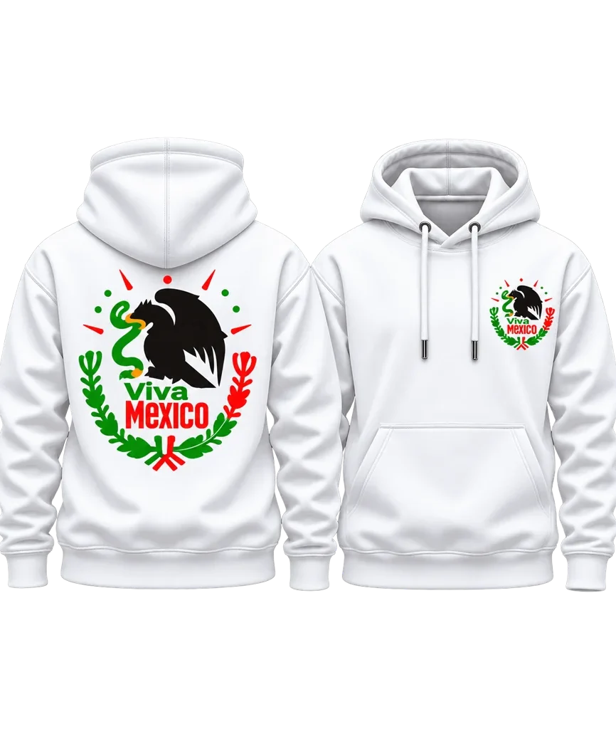 Coco Viva Mexico Eagle Emblem Dual-Print Hoodie