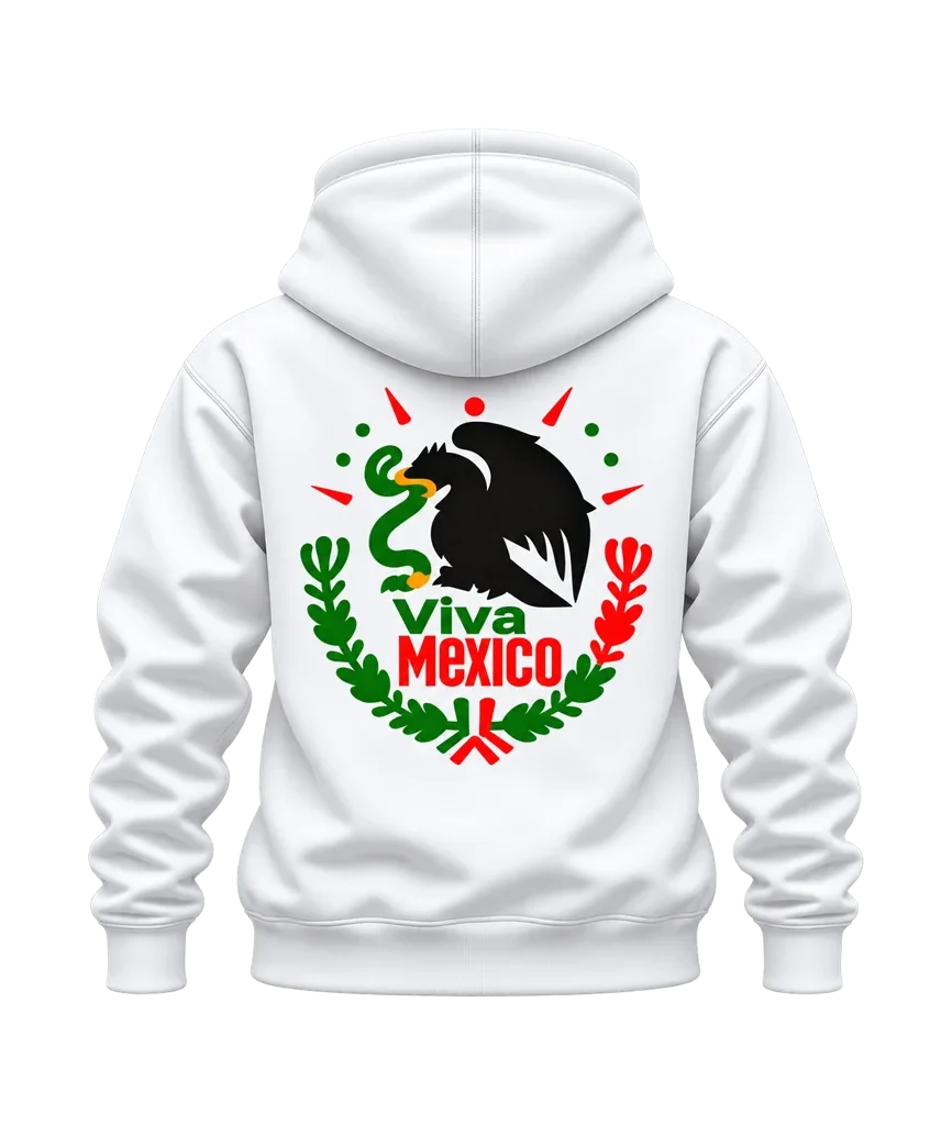 Coco Viva Mexico Eagle Emblem Dual-Print Hoodie