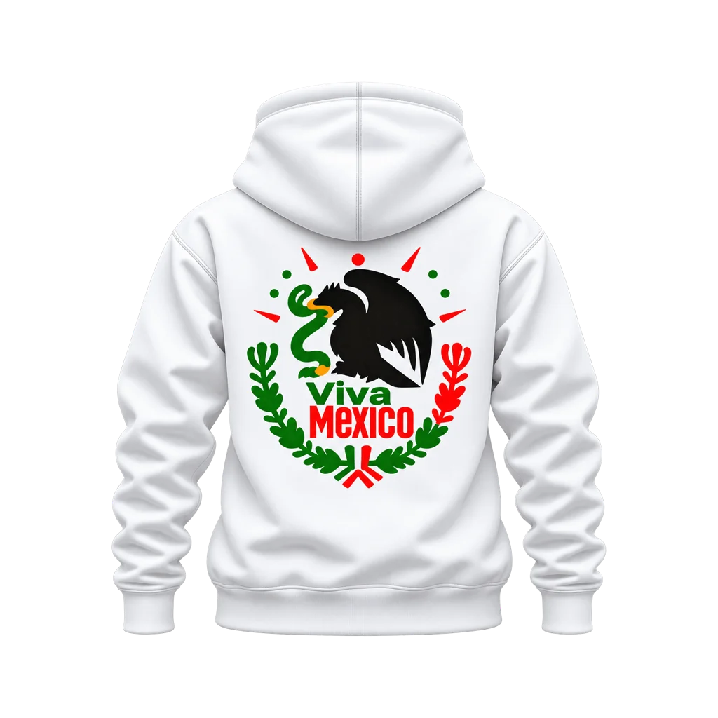 Coco Viva Mexico Eagle Emblem Dual-Print Hoodie