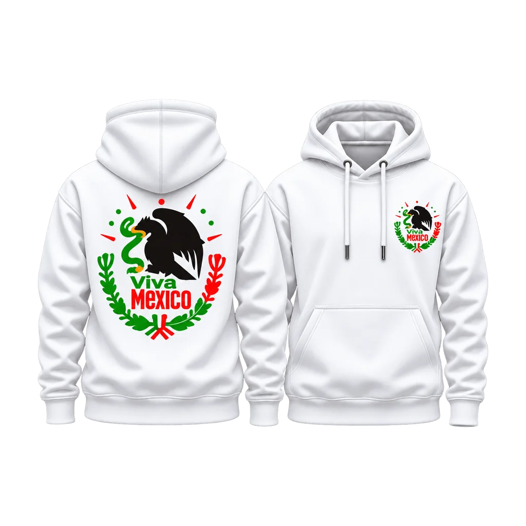 Coco Viva Mexico Eagle Emblem Dual-Print Hoodie