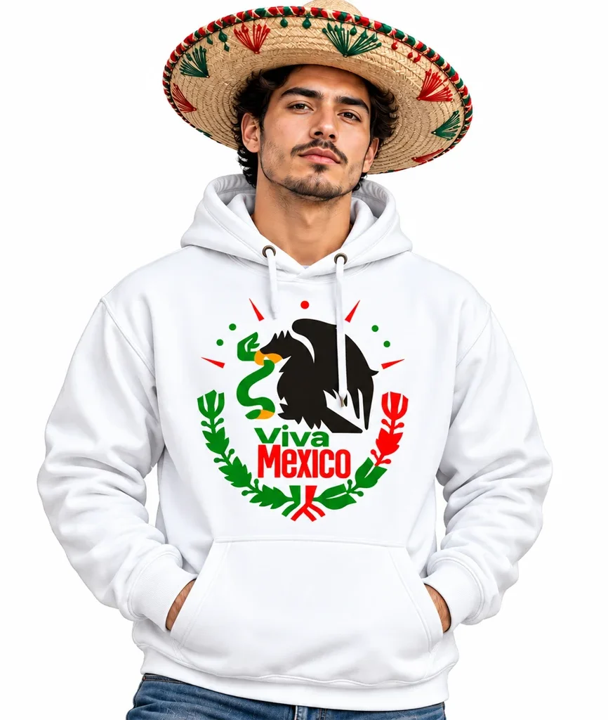 Coco Viva Mexico Eagle Emblem Hoodie