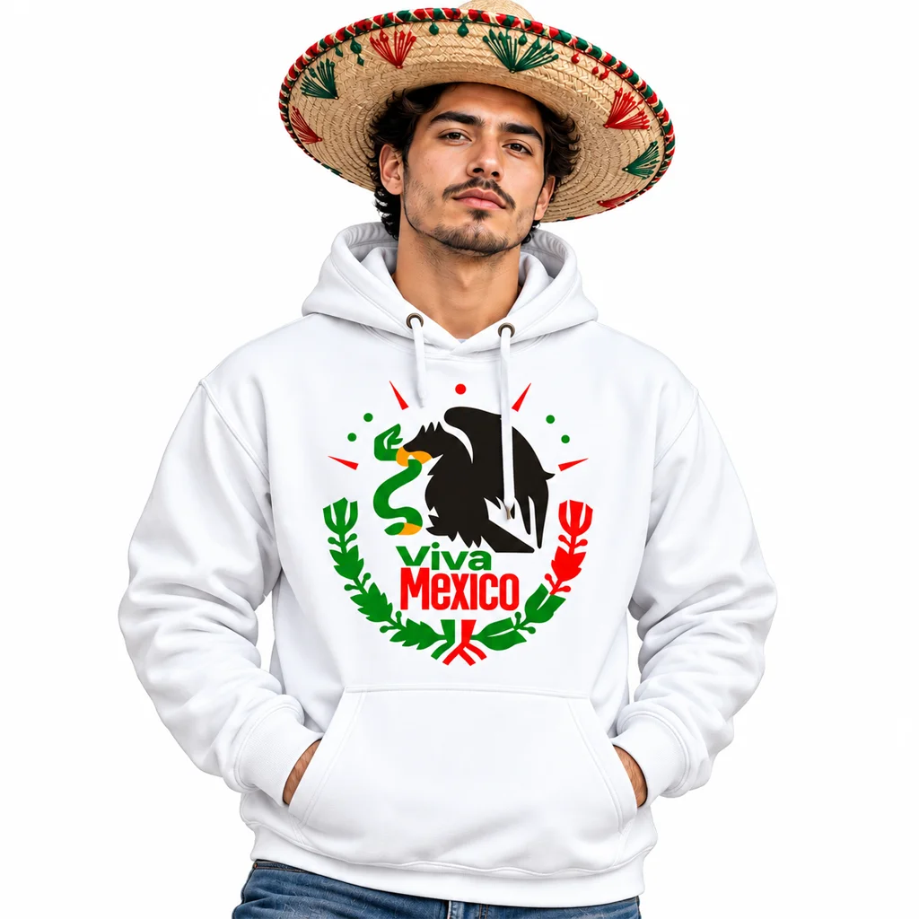 Coco Viva Mexico Eagle Emblem Hoodie